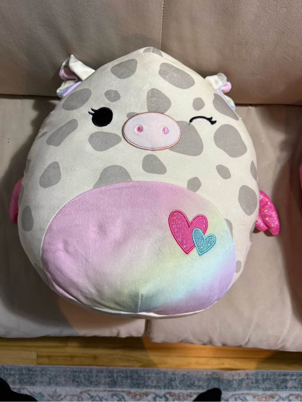 RARE Squishmallows Charaka Flying Pig 16” Valentine’s Plush